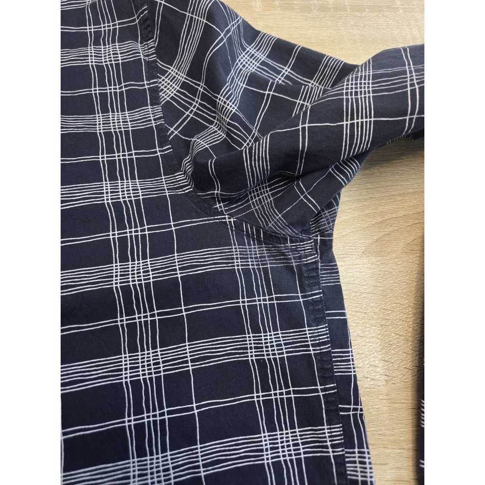 Armani Exchange Men's Long Sleeve Button Down Shirt Slim Fit Navy Blue Sz L - Picture 7 of 12